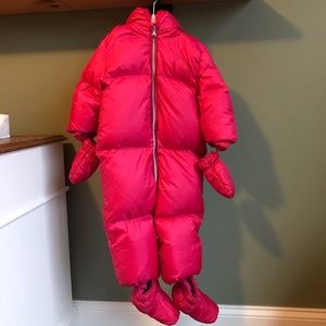 Ralph Lauren Quilted Water Repellent Down Pink Snowsuit Toddler 24M